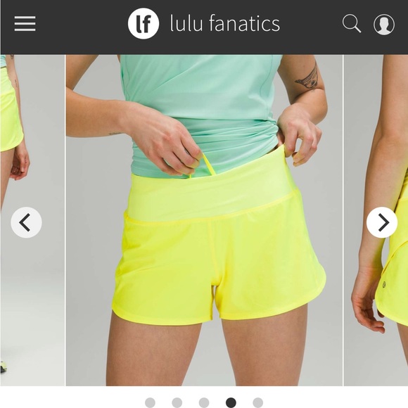 Lululemon Speed Up Mid-Rise Short 4"- Highlight Yellow- Size 6- EUC - Picture 8 of 10